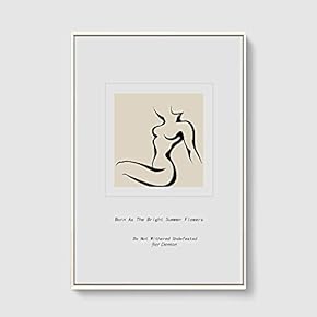 SIGNFORD Framed Canvas Home Artwork Decoration Line Art...