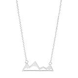 Mountain Necklace for Outdoor Lovers, Hikers, Skiers, Snowboarders, Hiking Enthusiasts, Snow Mountain Lovers, Mountain Cabin
