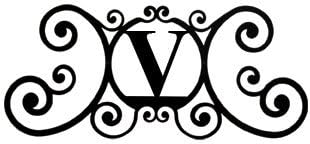 24 Inch House Plaque Letter V