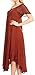 Sakkas 16603 - Egan Long Embroidered Caftan Dress/Cover Up with Embroidered Cap Sleeves - Red - OS