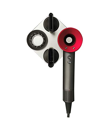 Hosoncovy Hair Dryer Wall Mount Metal Hair Dryer Wall Holder Organizer for Dyson Supersonic Hair Dryer (Silver)