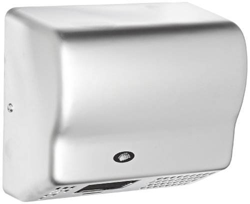 American Dryer Global GX1-C Steel Cover Automatic Hand Dryer, 110-120V, 1,500W Power, 50/60Hz, Satin Chrome Finish