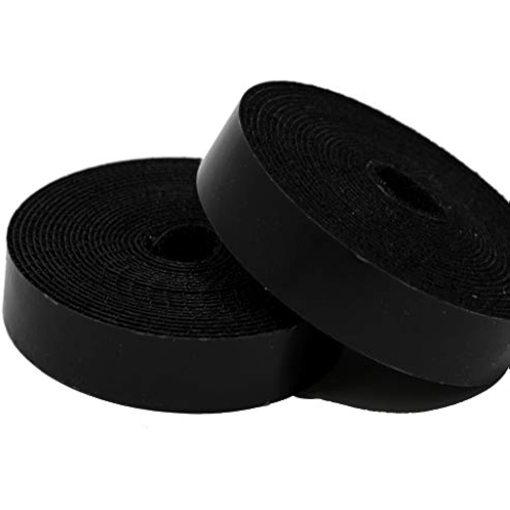 1 Inch Self Adhesive Hook And Loop 5 Yard Set Black Sticky Back Tape