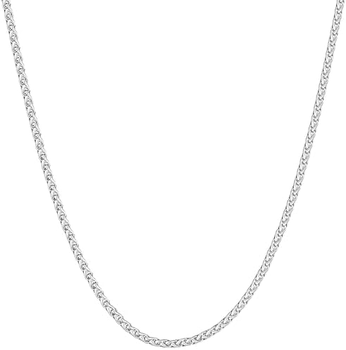 LIFETIME JEWELRY 1.4mm Box Chain Necklace for Women and Men 24k