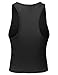 Made by Emma Basic Solid Sleeveless Crop Tank Top Black M