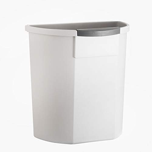 WEAO Kitchen Hangable Trash Can Simple Kitchen Cabinet Door Hanging-Style Trash Can Punch Free, Gray