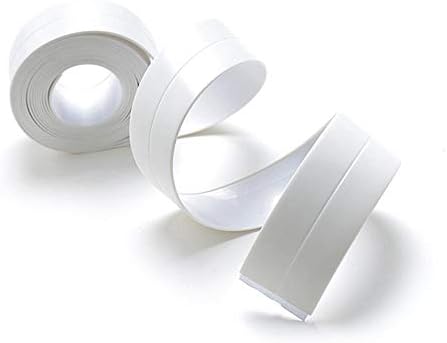Womdee Caulk Strip PE Self Adhesive Sealant Tape Waterproof, Mildew Proof Trimmer and Decoration for Tub, Kitchen, Toilet, Wall Corner, Bathroom Edge Sealing, 10.5ft, White