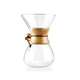 Pour Over Coffee Maker - 5 Cup Classic Glass Design - Borosilicate Glass Carafe