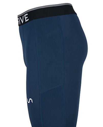 Take Five Men’s Side Pockets Cool Dry Tights UV Protection Compression Baselayer Cycling Yoga Leggings (Z805, XL)