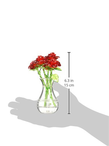 BePuzzled Original 3D Roses in a Vase Crystal Puzzle