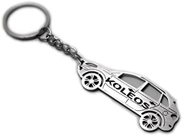 Keychain With Ring For Renault Koleos I Steel Key Pendant Chain Automobile Gift Car Design Accessories Laser Cut Home Key