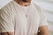 Triangle necklace for men, groomsmen gift, men's necklace with a silver triangle pendant, silver chain, gift for him, geometric necklace
