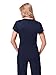 KOI Women's Stretch Mackenzie Figure-Flattering Zip-Front Scrub Top, Navy, Medium