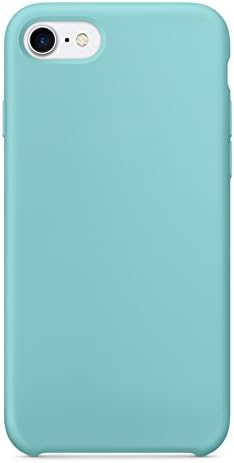 iPhone 8 Plus Case, iPhone 7 Plus Case,LINDIANSHUMA Liquid Silicone Gel Rubber Case with Soft Microfiber Cloth Lining Cushion for Apple iPhone 8 Plus 2017/ iPhone 7 Plus 2016, Sea Blue