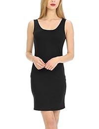 MINE  Mini vestido ajustado con cuello redondo para mujer (S-3XL)