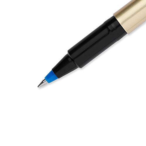 Uniball Deluxe Roller Ball Pens, Fine Point, 0.7mm, Blue Ink