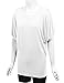 LL WT742 Women's Versatile Casual Short Sleeve Dolman Top – Loose Fit Boat Neck XXL White
