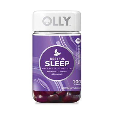 OLLY Restful Sleep Gummy Supplements, Blackberry Zen 100 count