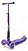 ChromeWheels Scooters for Kids, Deluxe Kick Scooter Foldable 4 Adjustable Height 150lb Weight Limit 3 Wheel, Lean to Steer LED Light Up Wheels, Best Gifts for Girls Boys Age 3-12 Year Old, Purple