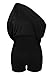 Dokotoo Womens Vintage Sailor Stripes One Piece Skirtini Cover Up Swimdress XXX-Large Black