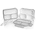Deluxe Bento Lunch Box Set, 2 Leakproof Containers With 3 Compartments, FDA Approved and BPA-Free Meal Box For Adults and Children, Ideal For Food Prep and Meal Planning, By Bowlfarm