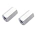 Smartsails 2PCS M8 X 1.25-Pitch 25mm Length 304 Stainless Steel Metric Hex Coupling Nut