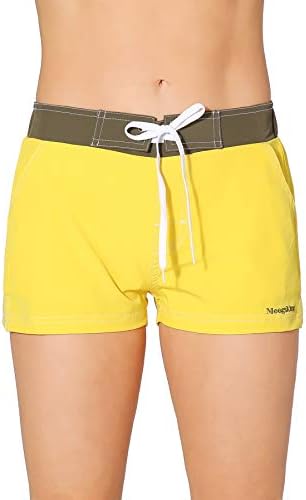 Meegsking Women Quick Dry Swimwear Trunks Sports Board Shorts with Soft Briefs Inner Lining