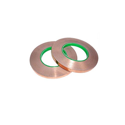 image for LGEGE (2 rolls) Dual Conductive Adhesive 55yd Electron Copper Foil Tap