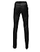 FLATSEVEN Mens Slim Fit Chino Pants Trouser Premium Cotton (CH101) Black, Size M