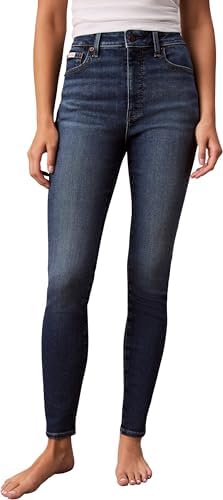 High Rise Skinny Lv047D757G Jeans, Blue (Midtown Blue), 24W / 30L Femme