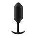 b-Vibe Snug Plug 3, Weighted Silicone Butt Plug, Intermediate Anal Plugs - Sex Toys for Adults, 180g (Black)