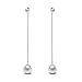 Ikevan Hot Selling Women's Elegant Silver Plated Pearl Drop Long Chain Tassel Earrings