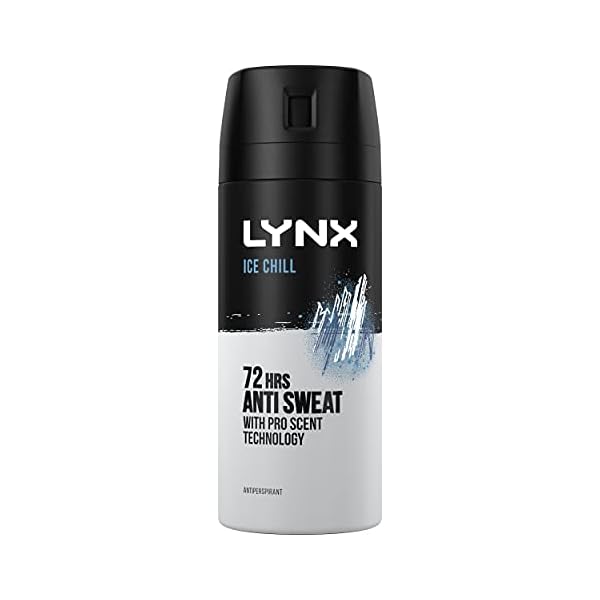 Lynx Ice Chill 72 hour protection against odour and wetness Anti-Perspirant Deodorant Spray no fuss aerosol for all-day…