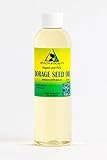 Borage Seed Oil Unrefined Organic Virgin GLA-20% Cold Pressed by H&B OILS CENTER Premium Natural Fresh Pure 4 oz