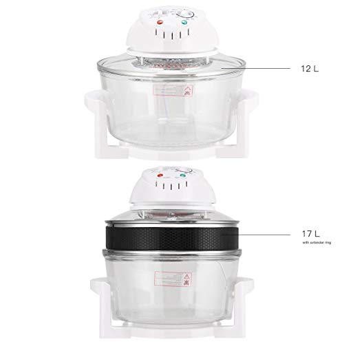 1300W Infrared Halogen Convection Turbo Oven Cooker Glass Bowl Tempered Heat Resistant Glass - Thumbnail 7