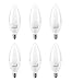 Hyperikon LED Candelabra Bulb B11 Frosted 5W (40W Equivalent), 3000K (Soft White Glow), Candle Bulb Chandelier, Small Base E12, Not Dimmable - Great for Bedroom, Basement, Kitchen (6 Pack)