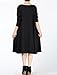 Mordenmiss Women's New Fall Round Neck Large Hem Pullover Dress (Black) One Size