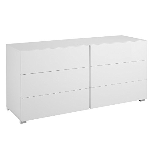 commode glossy blanc alinea