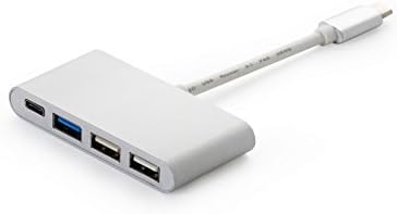 AFOUNDRY Aluminum 4-in-1 USB-C Hub with Type C, High speed USB-C Multi-port Adapter, USB 3.0/USB 2.0/USB-C Charging Port for Apple New MacBook (Silver)