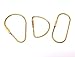 Honbay 3pcs Different Shape Brass Key Ring Key Holder