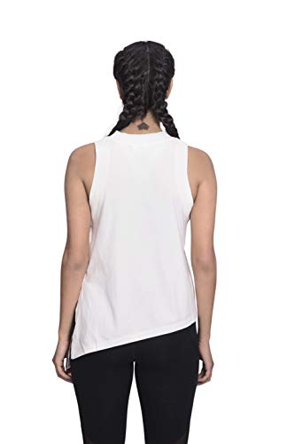 Satva Premium Organic Cotton Side Ties Tank Top for Yoga Workout Running Sports Training Cycling Sutra Tank, White, Small - Thumbnail 3