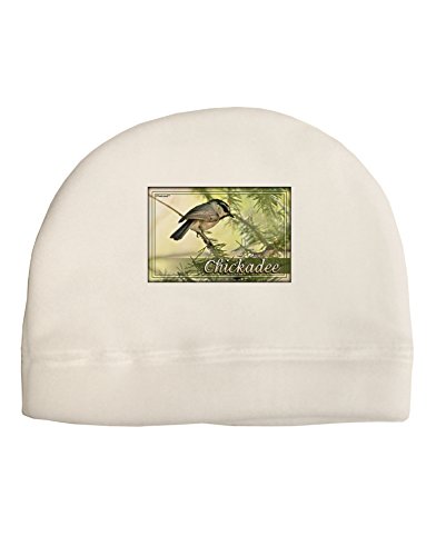 TooLoud CO Chickadee with Text Child Fleece Beanie Cap Hat