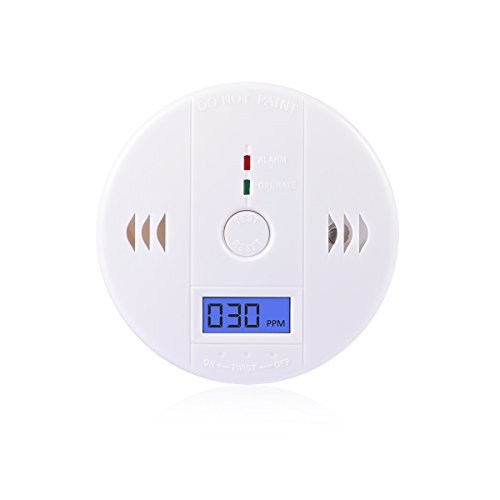 Carbon Monoxide Alarm,MagicFour Carbon Alarm,Alarm Clock Warning,Monoxide Gas Detectors with LCD Digital Display,Smoke And Fire Alarm Battery Operated,CO Alarm,White - Thumbnail 7