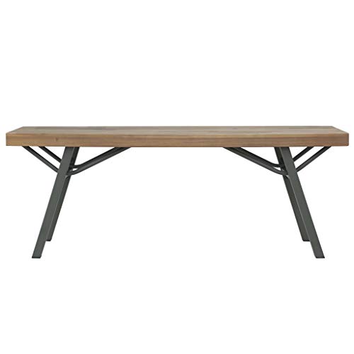Tidyard Gartenbank Holz 120 cm Parkbank Holzbank Balkonbank Sitzbank für Garten, Outdoor, Balkon, Terrasse, Massivholz Akazie, 120x31x45 cm – Bild 5