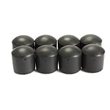 Vktech 8 Pcs 5/8 Inch Foosball Soccer Football Table Rod Lid End Cap Fussball Black