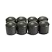Vktech 8 Pcs 5/8 Inch Foosball Soccer Football Table Rod Lid End Cap Fussball Black