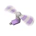 Coopsion iPhone Pocket Fan Portable Handle Electric Hand 8 Pin Lightning Mini Fan for iPhone and iPhone Device(Purple)