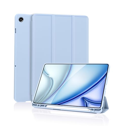 Hülle Kompatibel Mit Samsung Galaxy Tab A9 Plus / A9+ 11 Zoll 2023, Sm-X210/X215/X216/X218, Hülle Mit Stifthalter, Trifold Ständer Schutzhülle, Auto Schlafen/Wachen For Samsung Tab A9+, Hellblau