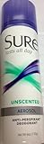 Special Pack of 5 SURE AP SPRAY DEODORANT UNSCENTED 6 oz X 5 by Med-Choice