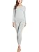Cherrydew Women’s Ultra Soft Thermal Underwear Set Cotton Long Johns Top and Bottom(Gray,Large)thumb 2